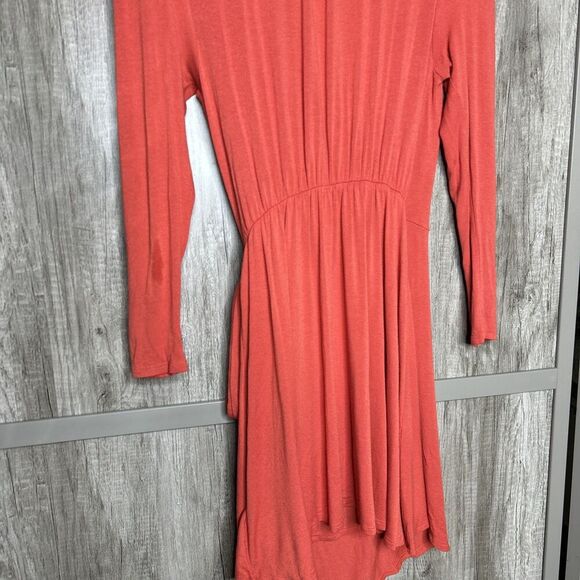 Free People Beach Dress Small Mini Wrap V Neckline Long Sleeves USA Made - Picture 6 of 7